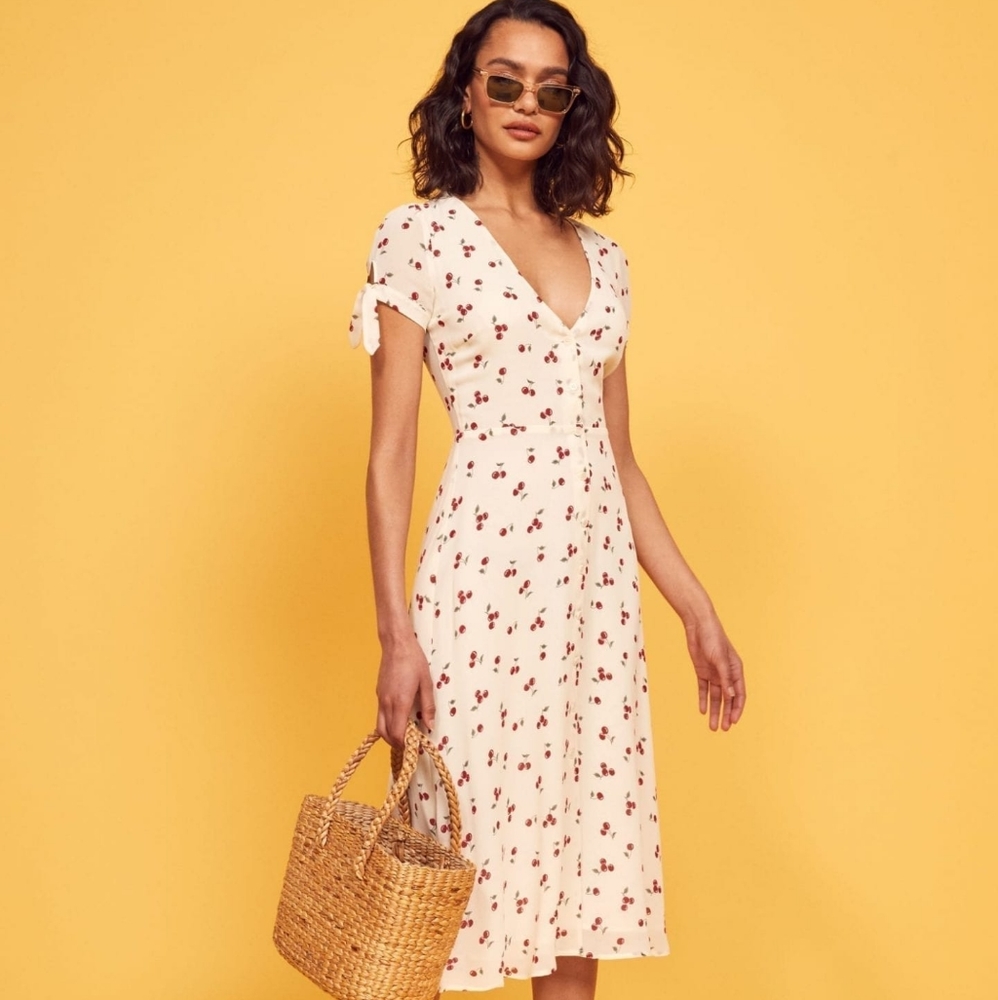 Reformation Cherry Rosalinda dress